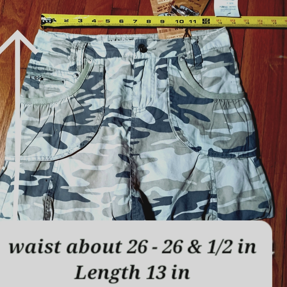 🌟Vintage Camouflage cotton skirt By Hint Jeans - Picture 13 of 16